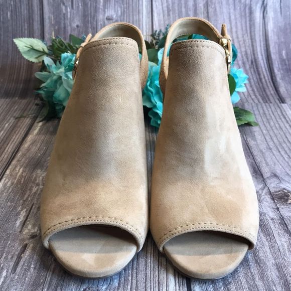 NATURALIZER Raquel Bamboo Tan Leather Slingbacks 10M - Picture 2 of 7